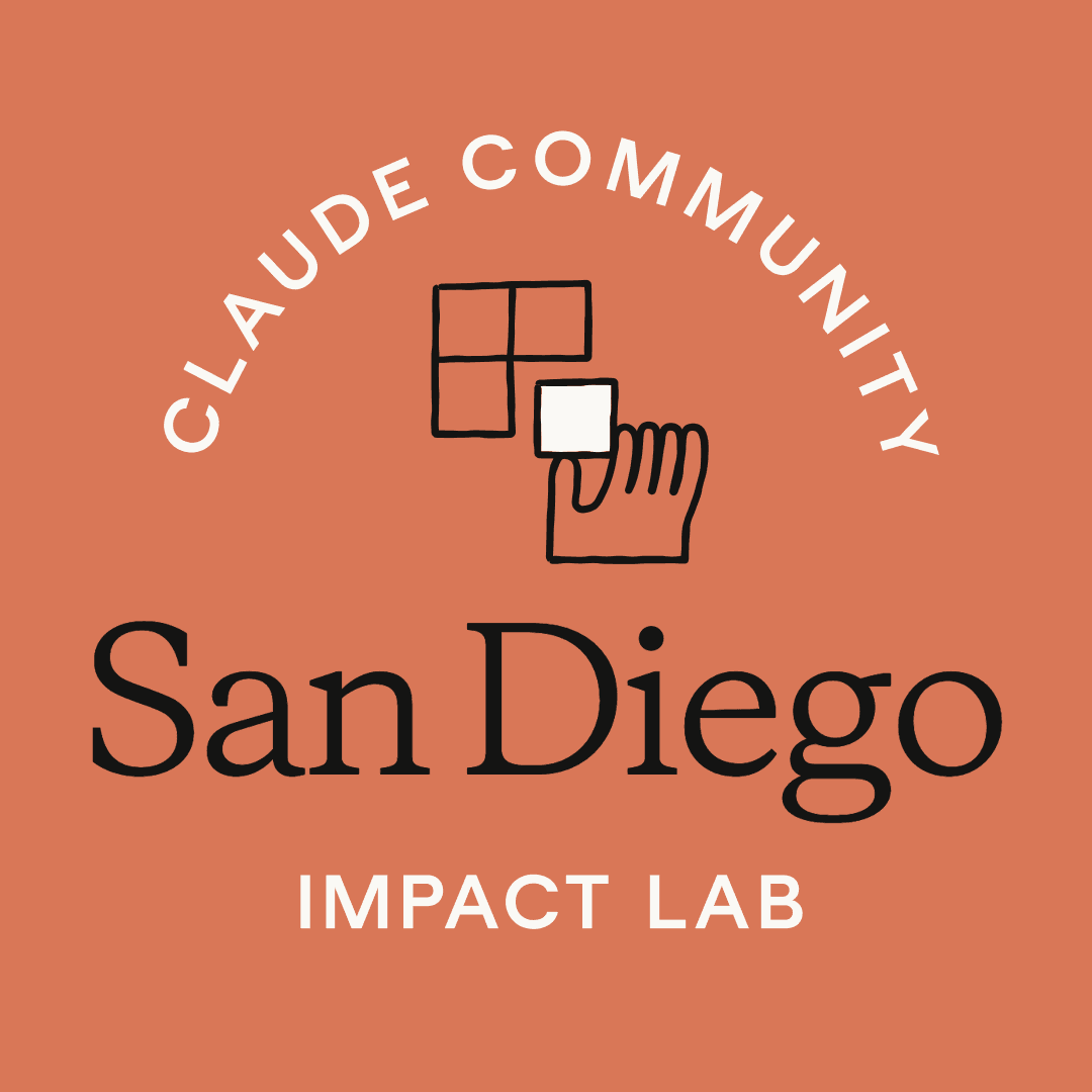 Claude Community San Diego Impact Lab event artwork